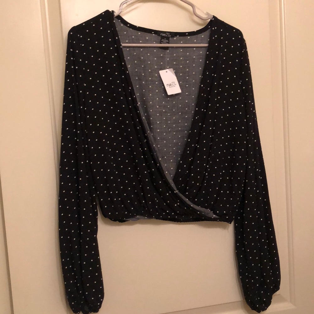 Black long sleeve top